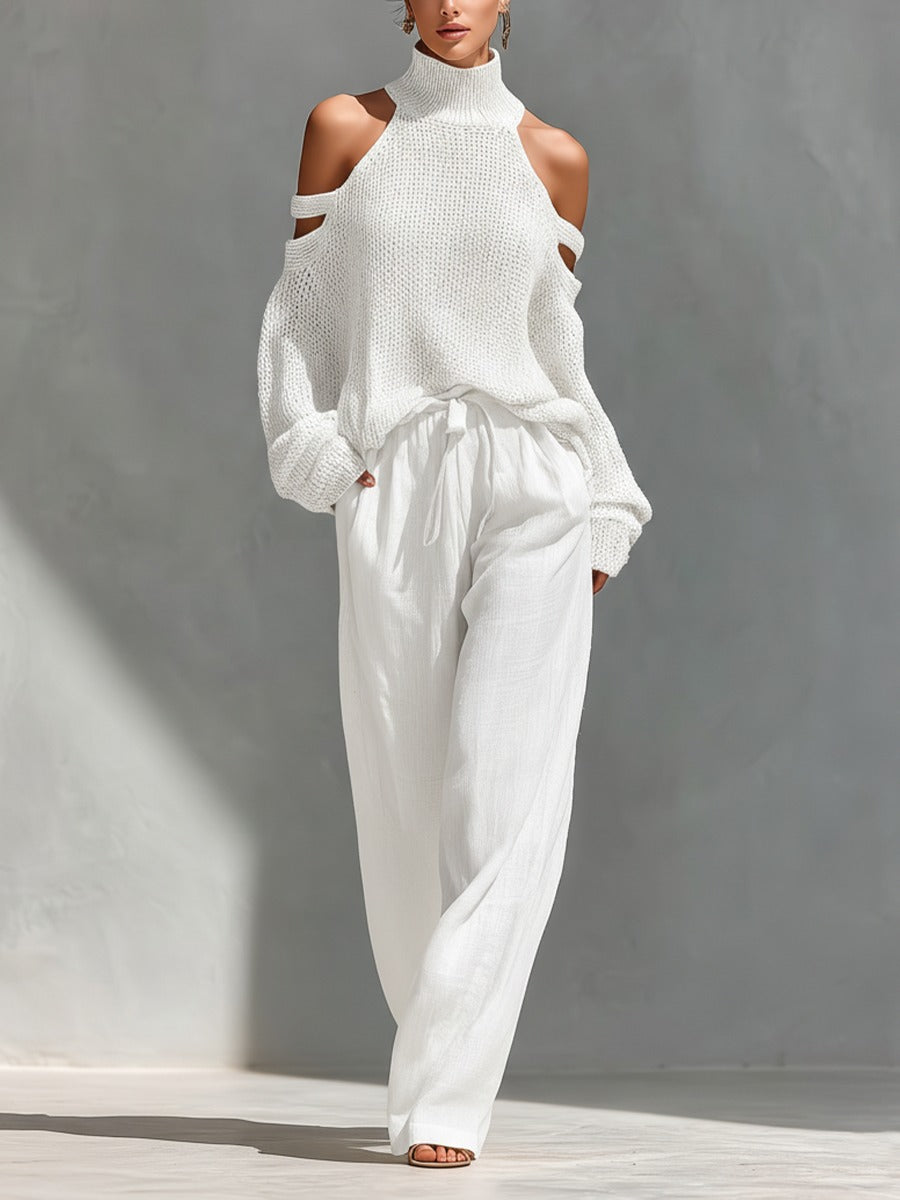 Alessia ensemble deux pièces à épaules dénudées – look d'été élégant