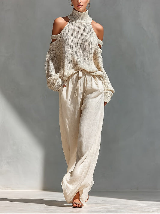 Alessia ensemble deux pièces à épaules dénudées – look d'été élégant