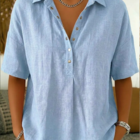 Blouse Tamina à col et détails de boutons – Maintenant 1 acheté, 1 offert !