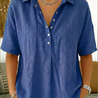Blouse Tamina à col et détails de boutons – Maintenant 1 acheté, 1 offert !