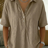 Blouse Tamina à col et détails de boutons – Maintenant 1 acheté, 1 offert !