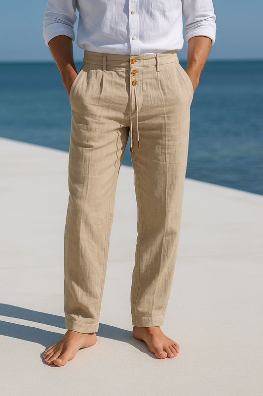 MATTEO Pantalon d'été léger en lin – respirant, confortable et élégant