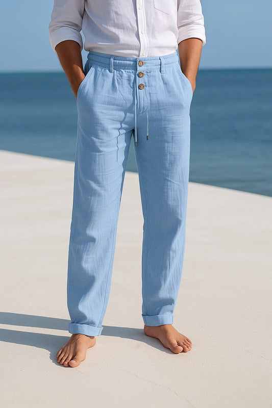 MATTEO Pantalon d'été léger en lin – respirant, confortable et élégant